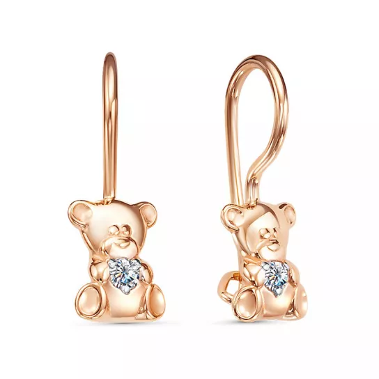 Золотые серьги 585, детские