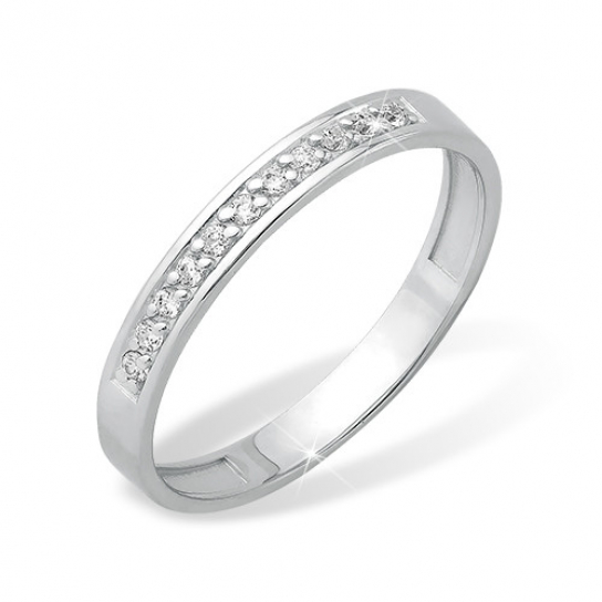 Серебряное кольцо 925, женское, с фианитом, размер 15.5