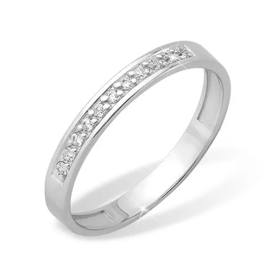 Серебряное кольцо 925, женское, с фианитом, размер 15.5