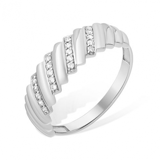 Серебряное кольцо 925, женское, с фианитом, размер 20