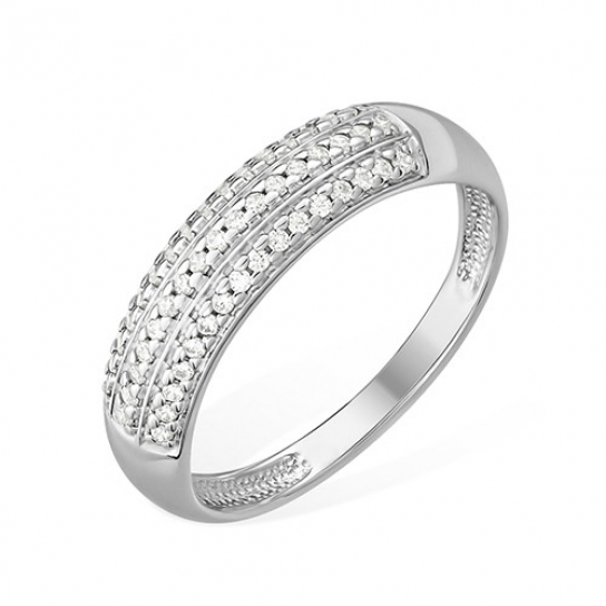 Серебряное кольцо 925, женское, с фианитом, размер 20