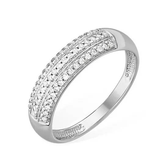 Серебряное кольцо 925, женское, с фианитом, размер 20