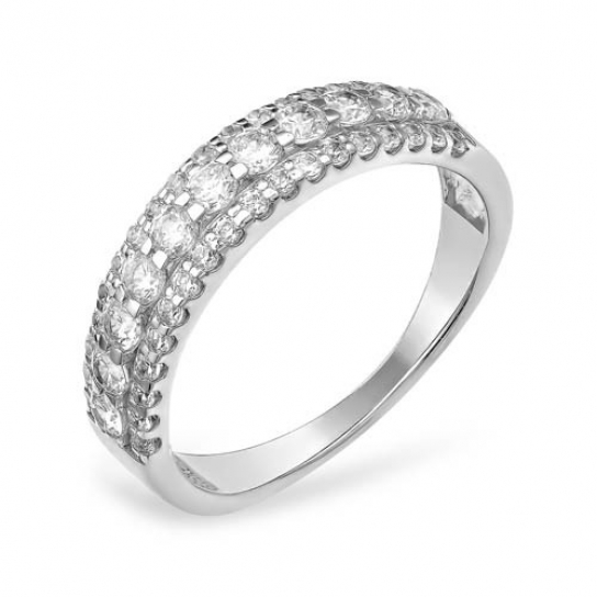 Серебряное кольцо 925, женское, с фианитом, размер 21