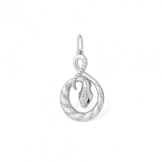 Серебряная подвеска 925, женская, с фианитом