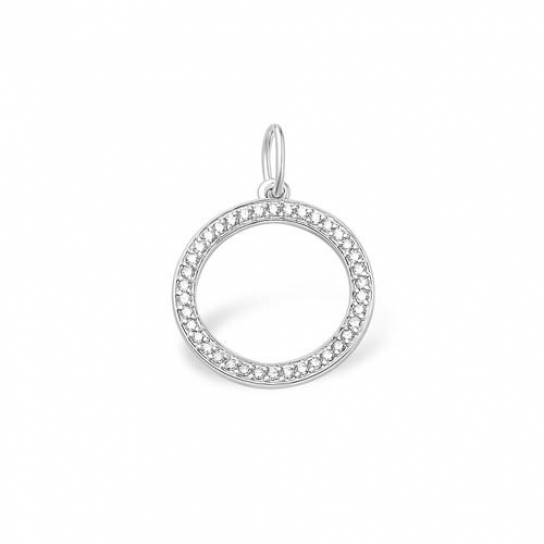 Серебряная подвеска 925, женская, с фианитом