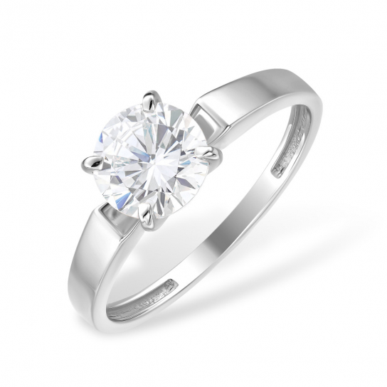 Серебряное кольцо 925, женское, с фианитом, размер 21