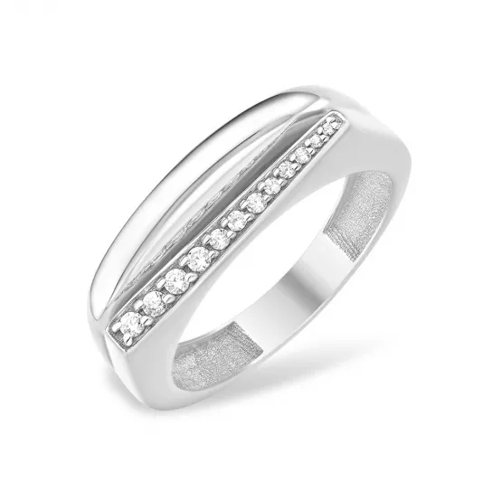 Серебряное кольцо 925, женское, с фианитом, размер 20