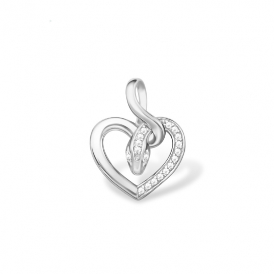 Серебряная подвеска 925, женская, с фианитом