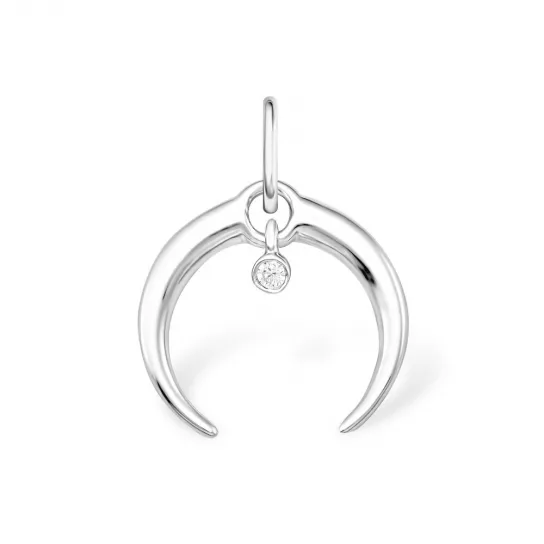 Серебряная подвеска 925, женская, с фианитом