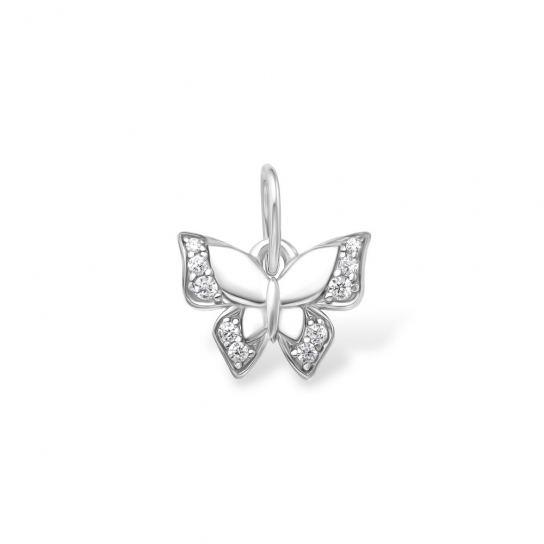 Серебряная подвеска 925, женская, с фианитом