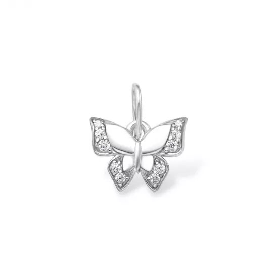 Серебряная подвеска 925, женская, с фианитом