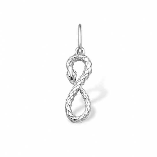 Серебряная подвеска 925, женская, с фианитом