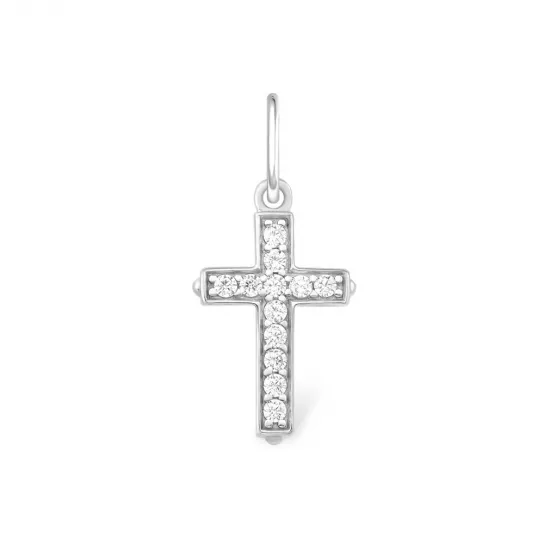 Серебряная подвеска 925, женская, с фианитом