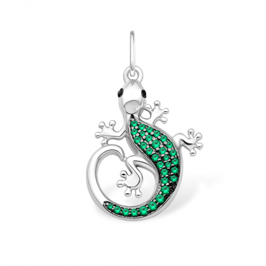 Серебряная подвеска 925, женская, с фианитом