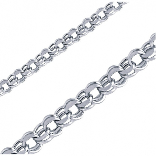 Серебряная цепочка 925 на шею, плетение бисмарк, длина 55 см