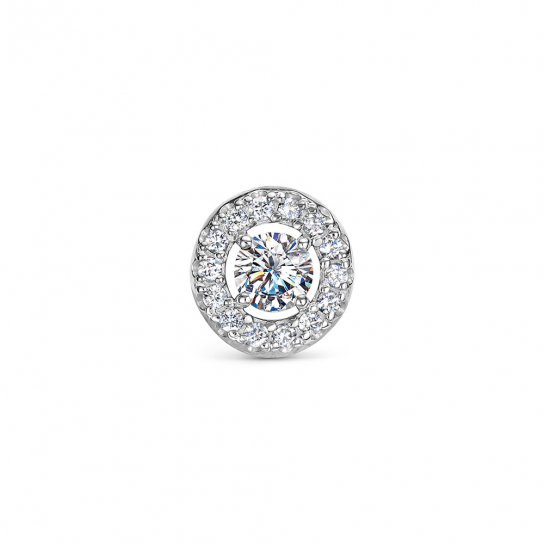 Золотая подвеска 585, женская, с бриллиантом