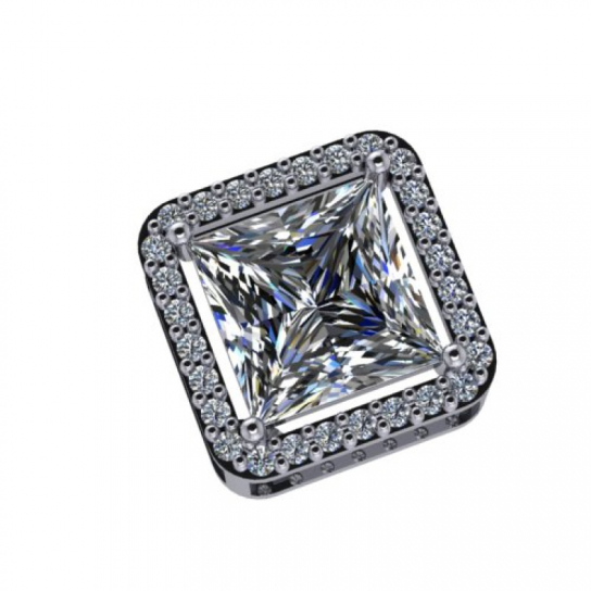 Серебряная подвеска 925, женская, с фианитом