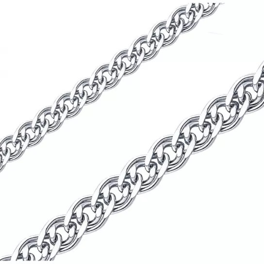 Серебряная цепочка 925 на шею, плетение нонна, длина 60 см