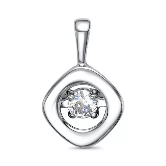 Серебряная подвеска 925, женская, с фианитом