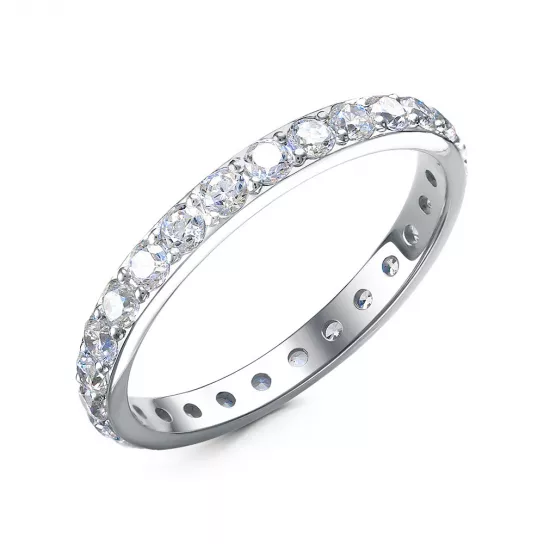 Серебряное кольцо 925, женское, с фианитом, размер 15.5