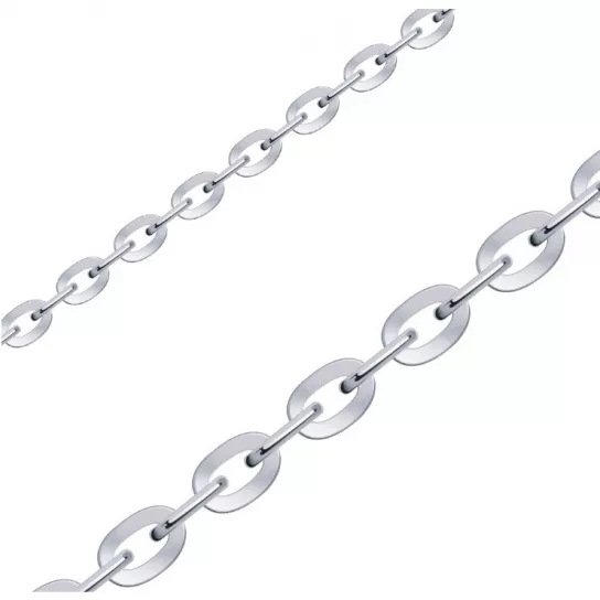 Серебряная цепочка 925 на шею, плетение якорное, длина 40 см