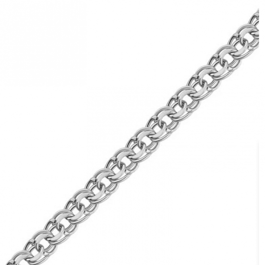 Серебряный браслет 925, плетение бисмарк, длина 24 см