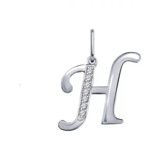 Серебряная подвеска 925, женская, с фианитом