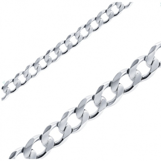 Серебряная цепочка 925 на шею, плетение панцирное, длина 40 см