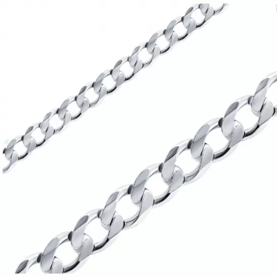Серебряная цепочка 925 на шею, плетение панцирное, длина 40 см