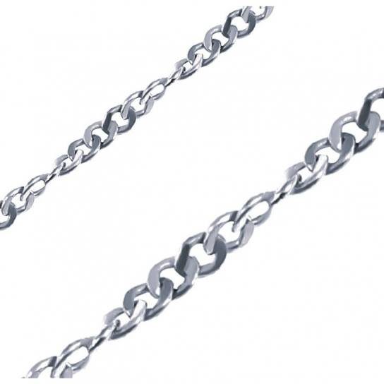 Серебряная цепочка 925 на шею, плетение панцирное, длина 50 см