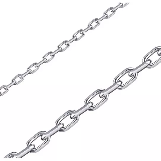 Серебряная цепочка 925 на шею, плетение якорное, длина 60 см