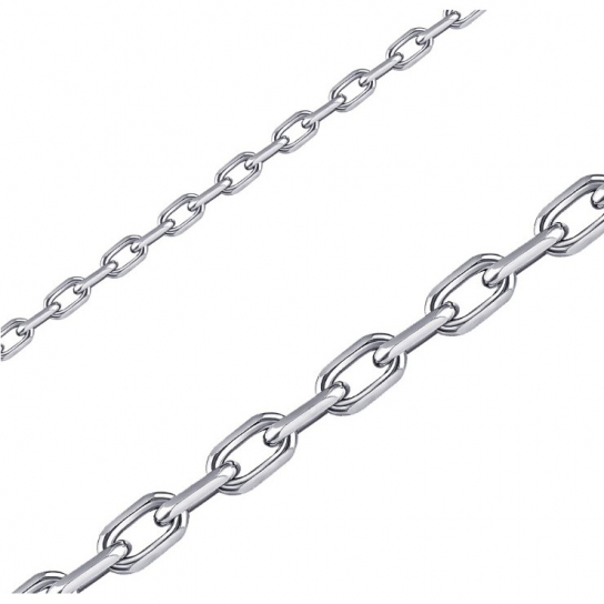 Серебряная цепочка 925 на шею, плетение якорное, длина 55 см