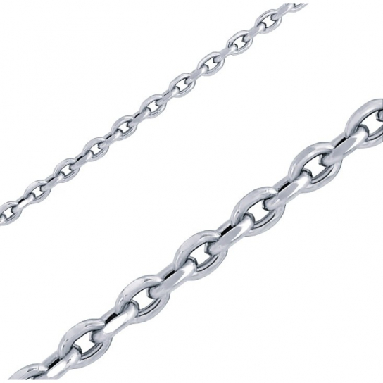 Серебряная цепочка 925 на шею, плетение якорное, длина 60 см