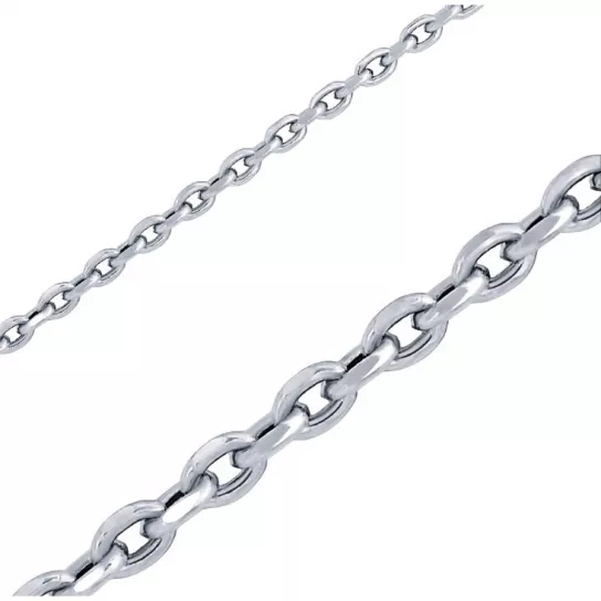 Серебряная цепочка 925 на шею, плетение якорное, длина 60 см