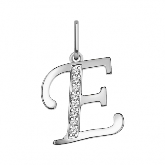 Серебряная подвеска 925, женская, с фианитом