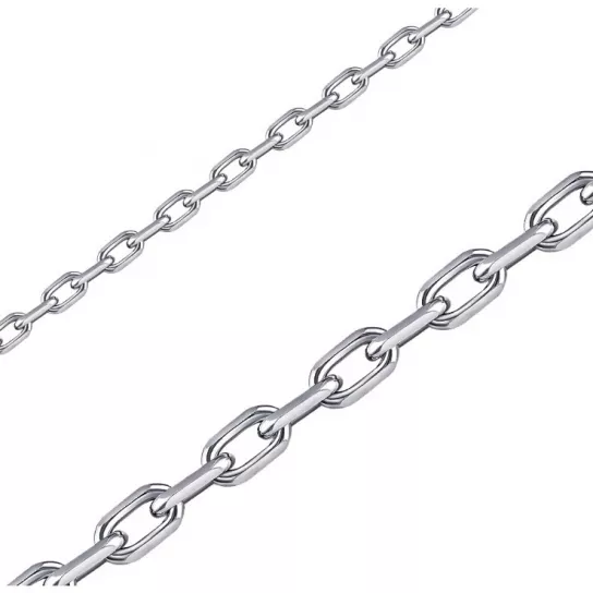 Серебряная цепочка 925 на шею, плетение якорное, длина 60 см
