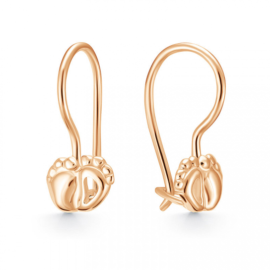 Серьги детские из золота