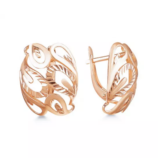 Золотые серьги 585, женские