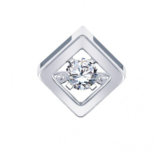 Серебряная подвеска 925, женская, с фианитом