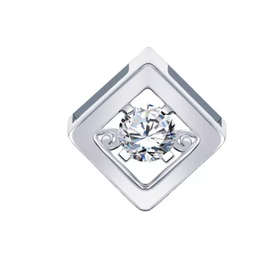 Серебряная подвеска 925, женская, с фианитом