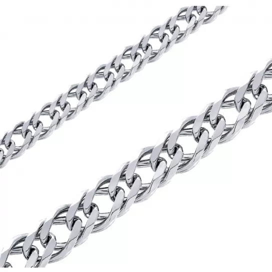 Серебряная цепочка 925 на шею, плетение ромб, длина 50 см