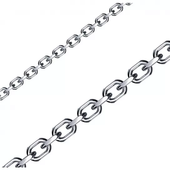 Серебряная цепочка 925 на шею, плетение якорное, длина 50 см