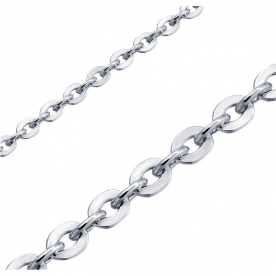 Серебряная цепочка 925 на шею, плетение якорное, длина 55 см