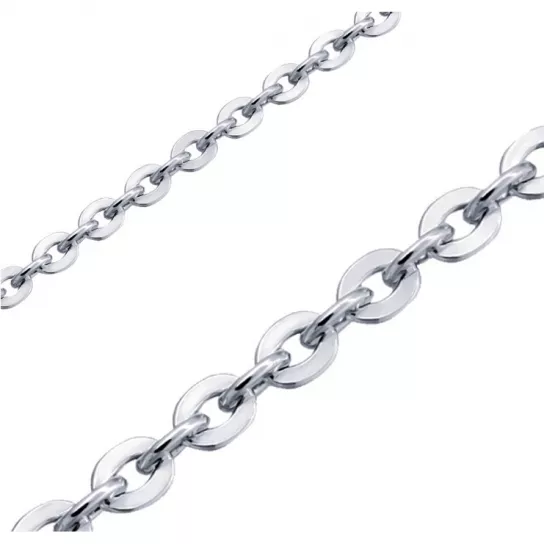 Серебряная цепочка 925 на шею, плетение якорное, длина 55 см