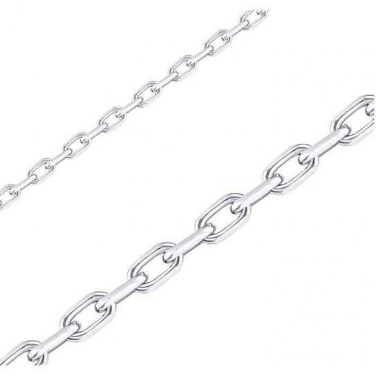 Серебряная цепочка 925 на шею, плетение якорное, длина 45 см