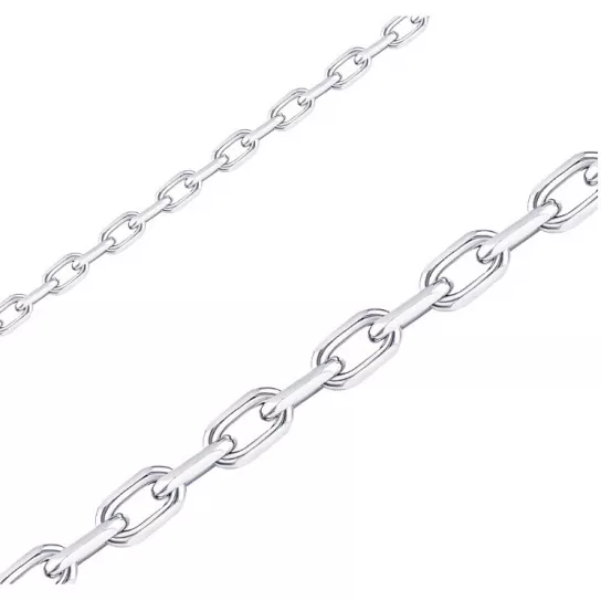 Серебряная цепочка 925 на шею, плетение якорное, длина 45 см