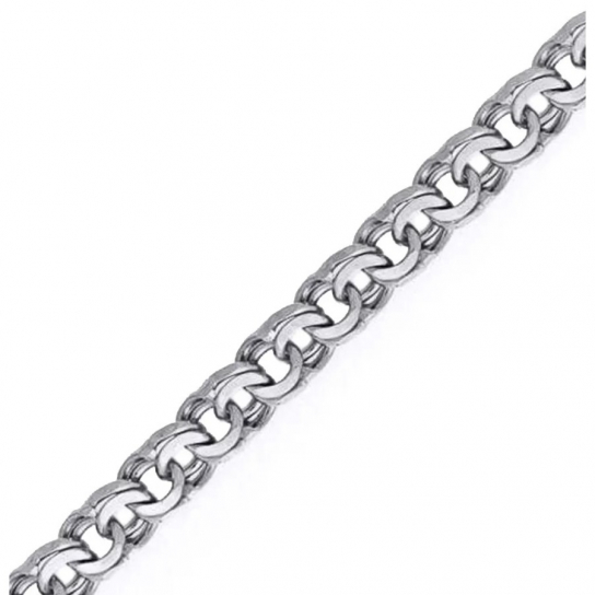 Серебряный браслет 925, плетение бисмарк, длина 23 см