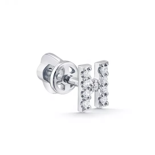 Золотые серьги 585, женские, с бриллиантом