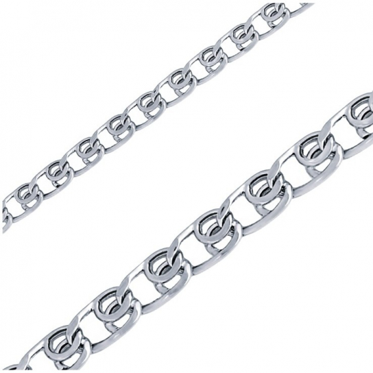 Серебряная цепочка 925 на шею, плетение лав, длина 45 см