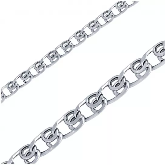 Серебряная цепочка 925 на шею, плетение лав, длина 50 см